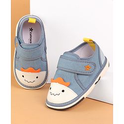 Cute Walk by Babyhug Casual Shoes With Velcro Closure Animal Patch - Blue