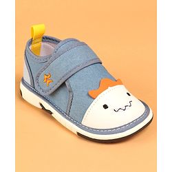 Cute Walk by Babyhug Casual Shoes With Velcro Closure Animal Patch - Blue