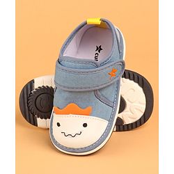 Cute Walk by Babyhug Casual Shoes With Velcro Closure Animal Patch - Blue
