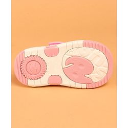 Cute Walk by Babyhug Velcro Closure Musical Stripe Casual Shoes - Pink