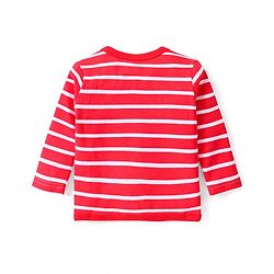 Babyhug Disney Cotton Knit Full Sleeves Front Open Jhablas With Stripes & Winnie The Pooh Graphics Pack of 3 - Red Green & Blue
