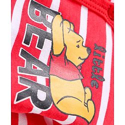 Babyhug Disney Cotton Knit Full Sleeves Front Open Jhablas With Stripes & Winnie The Pooh Graphics Pack of 3 - Red Green & Blue
