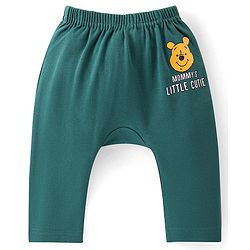 Babyhug Disney Full Length Interlock Diaper Leggings With Winnie the Pooh Graphics Pack of 3 - Navy Red & Dark Green