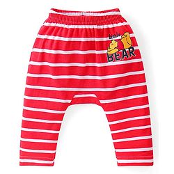 Babyhug Disney Full Length Interlock Diaper Leggings With Winnie the Pooh Graphics Pack of 3 - Navy Red & Dark Green