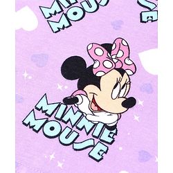 Babyhug Disney Single Jersey Knit Full Sleeves Night Suit with Minnie Mouse Print - Purple