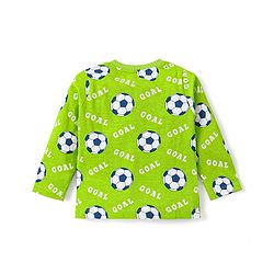 Babyhug Cotton Knit Full Sleeves Night Suits With Football & Dino Print Pack Of 2 - Green & Blue