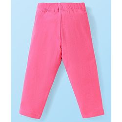 Babyhug Cotton Lycra Full Length Solid Colour Leggings Pack of 5 -  Red Pink & Black