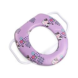 Babyhug Flower Print Baby Potty Seat with Handle -  Purple