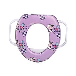 Babyhug Flower Print Baby Potty Seat with Handle -  Purple