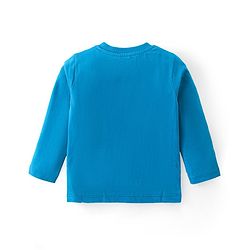 Babyhug Cotton Knit Full Sleeves Night Suit With Animals Print - Blue