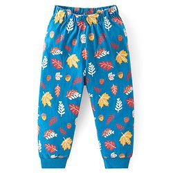 Babyhug Cotton Knit Full Sleeves Night Suit With Animals Print - Blue