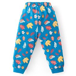 Babyhug Cotton Knit Full Sleeves Night Suit With Animals Print - Blue