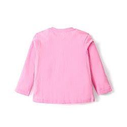 Babyhug Cotton Knit Full Sleeves Night Suit With Bunny & Floral Print - Light Pink