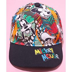 Babyhug Disney Cotton Woven Summer Camp With Mickey Mouse Print Black - Diameter 49 cm