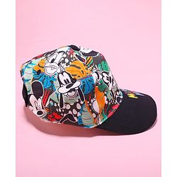 Babyhug Disney Cotton Woven Summer Camp With Mickey Mouse Print Black - Diameter 49 cm