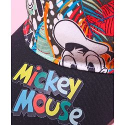 Babyhug Disney Cotton Woven Summer Camp With Mickey Mouse Print Black - Diameter 49 cm