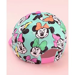 Babyhug Cotton Woven Cap With Minnie Mouse Graphics Pink - Circumference 60 cm