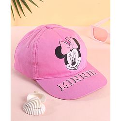 Babyhug Disney  Summer Cap With Minnie Mouse Graphics - Pink