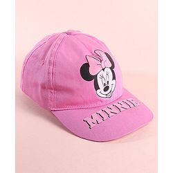 Babyhug Disney  Summer Cap With Minnie Mouse Graphics - Pink