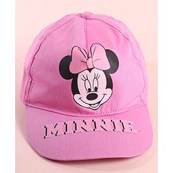 Babyhug Disney  Summer Cap With Minnie Mouse Graphics - Pink