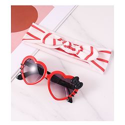 Babyhug Headbands with Bow & Sunglasses - Red