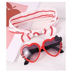 Babyhug Headbands with Bow & Sunglasses - Red