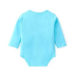 Babyhug 100% Cotton Knit Full Sleeves Onesies with Leggings  & Cap Mitten Booties Lion & Giraffe Print - Blue
