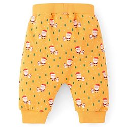 Babyhug Knit Full Length Santa Claus & Striped Diaper Pants Pack Of 3 - Multicolour
