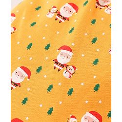 Babyhug Knit Full Length Santa Claus & Striped Diaper Pants Pack Of 3 - Multicolour