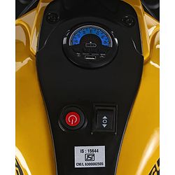 Babyhug CBR Rechargeable EV Battery Operated Ride On Bike with Music & LED Lights - Yellow