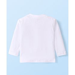 Babyhug Cotton Knit Full Sleeves Night Suit with Paw Patrol & Stripes Print - White