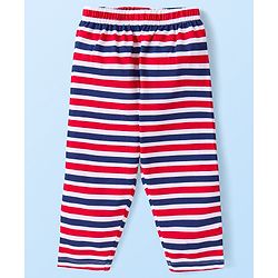 Babyhug Cotton Knit Full Sleeves Night Suit with Paw Patrol & Stripes Print - White