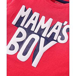 Babyhug Cotton Knit Full Sleeves T-Shirts with Text Print Pack of 3 - Red Blue & Yellow