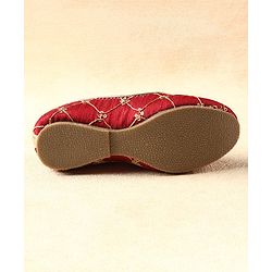 Cute Walk by Babyhug Slip on  Mojaris - Maroon