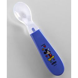 Babyhug Disney Mickey Mouse Silicone Spoons Pack of 2 - Navy Blue