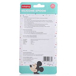 Babyhug Disney Mickey Mouse Silicone Spoons Pack of 2 - Navy Blue