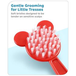 Babyhug Disney Mickey Mouse Easy Grip Hair Brush & Comb - Red