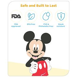 Babyhug Disney Mickey Mouse Printed Fork & Spoon - Blue