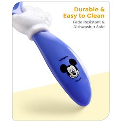 Babyhug Disney Mickey Mouse Printed Fork & Spoon - Blue