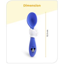 Babyhug Disney Mickey Mouse Printed Fork & Spoon - Blue