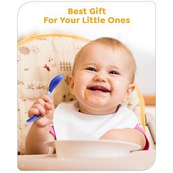 Babyhug Disney Mickey Mouse Printed Fork & Spoon - Blue