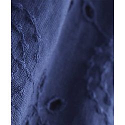 Babyhug Full Sleeves Schifli Top - Navy Blue