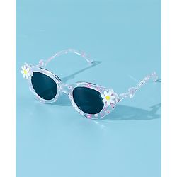 Babyhug Floral Applique Free Size Sunglasses - White