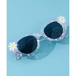 Babyhug Floral Applique Free Size Sunglasses - White
