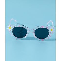 Babyhug Floral Applique Free Size Sunglasses - White