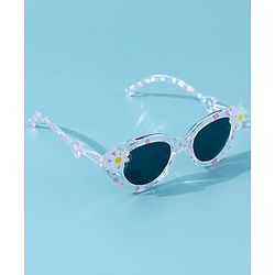 Babyhug Floral Applique Free Size Sunglasses - White