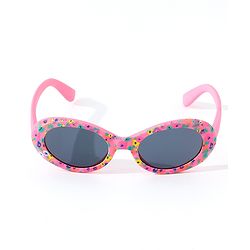 Babyhug Floral Print Free Size Sunglasses - Pink