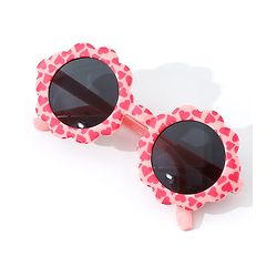 Babyhug Free Size Hearts Print Sunglasses - Pink