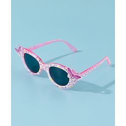 Babyhug Free Size Butterfly Applique Sunglasses - Pink
