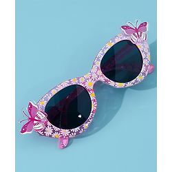Babyhug Free Size Butterfly Applique Sunglasses - Pink